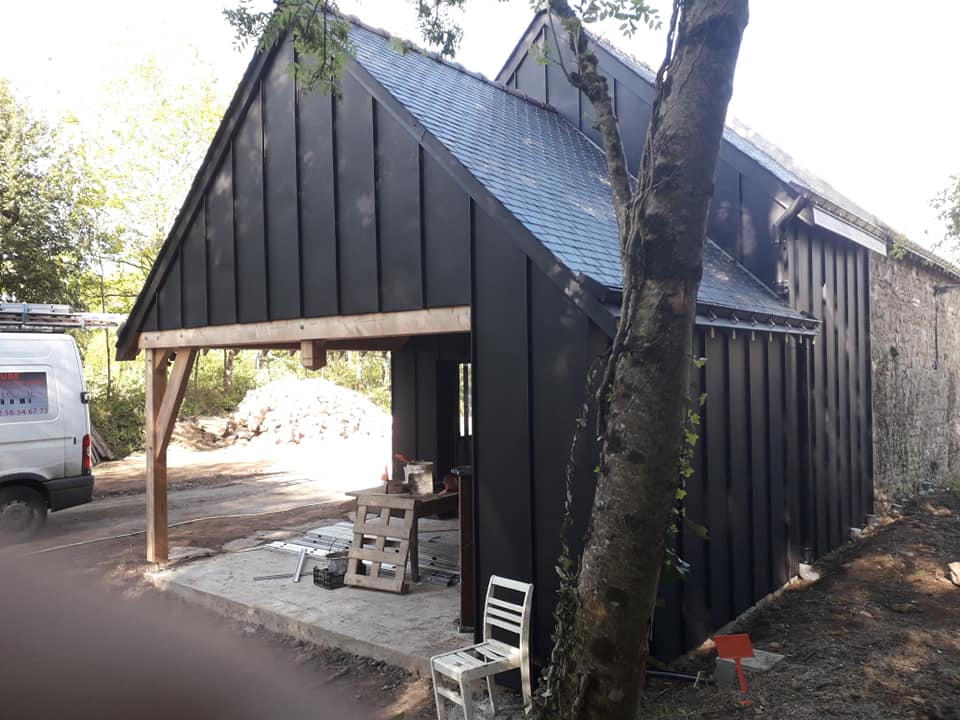 Toiture ardoise et bardage en zinc