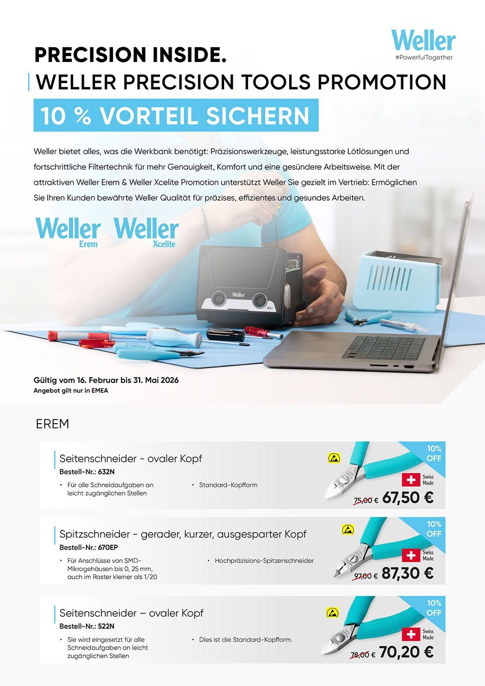 Flyer Weller precision tools prmotion