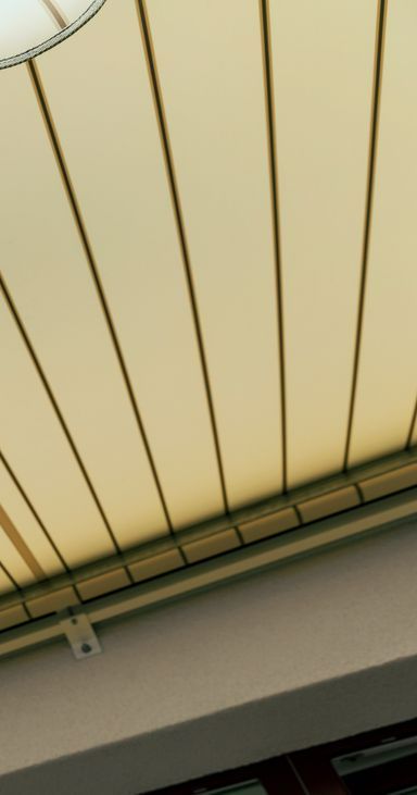 Toile de store banne beige rayée