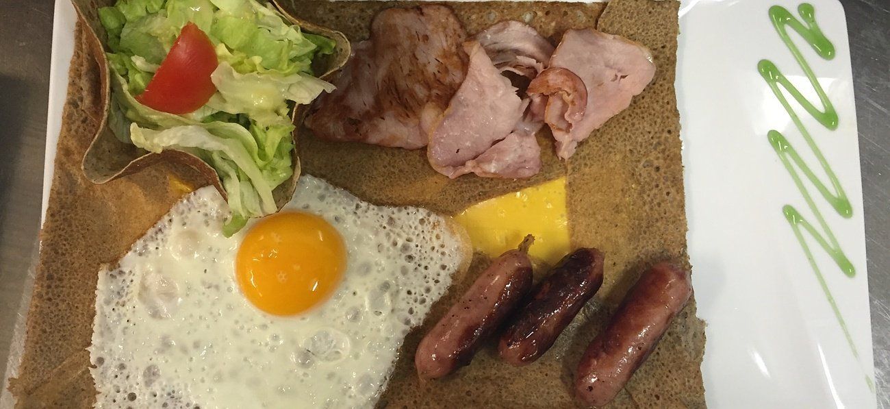 Galette œuf et saucisse