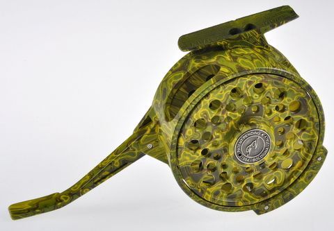 Moulinet De Pêche Ancien Pratic En Aluminium Vert, Collection, France