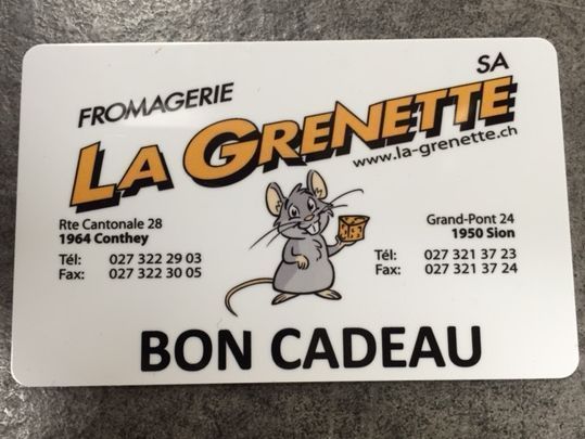 La Grenette - fromagerie à Sion et Conthey - Valais - bon cadeau