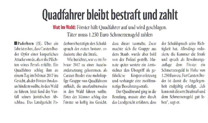 Ein Zeitungsartikel über die Rechtsanwalts- und Fachanwaltskanzlei  Oliver Stemann