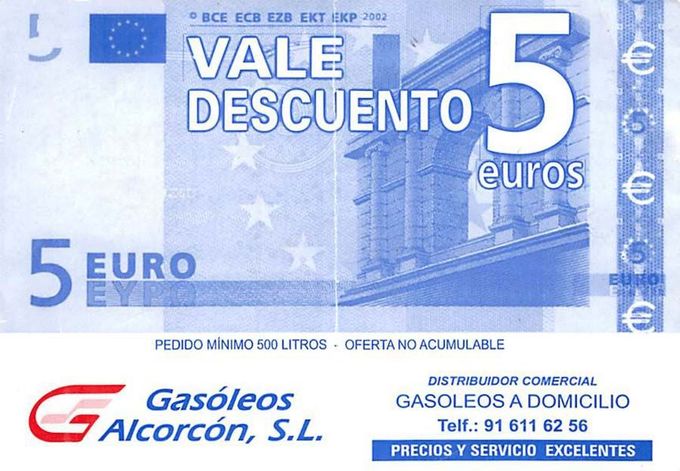 Un billete de 5 euros con la imagen de un edificio.