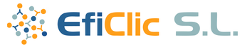 Un logotipo azul y naranja para un SL eficiente