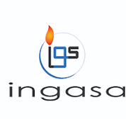 Un logotipo para Ingasa con una vela en el medio.