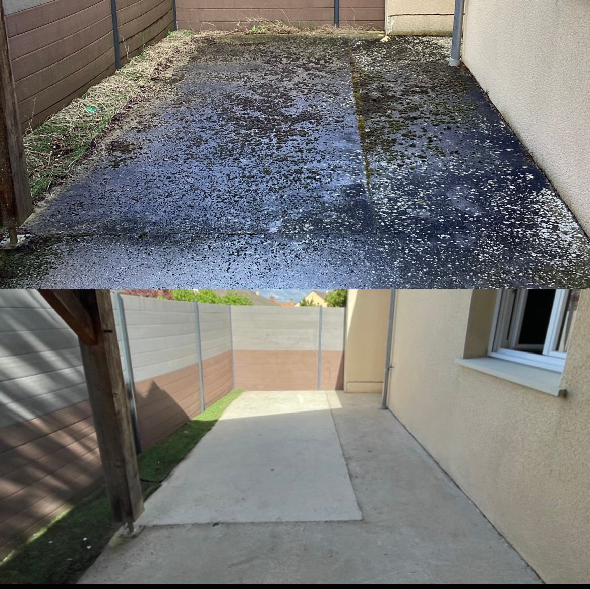 Décapage d'une terrasse