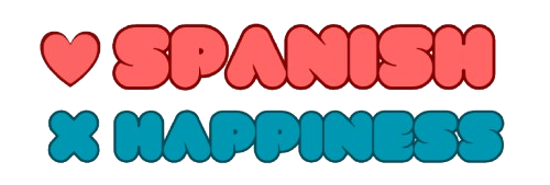 Coraz&oacute;n espa&ntilde;ol, multiplicado por la felicidad, en letras de burbuja, rojas y azules.