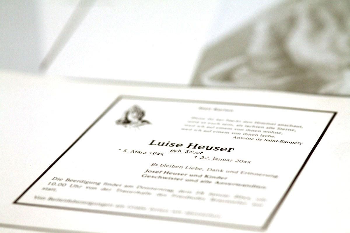 Sterbeanzeige