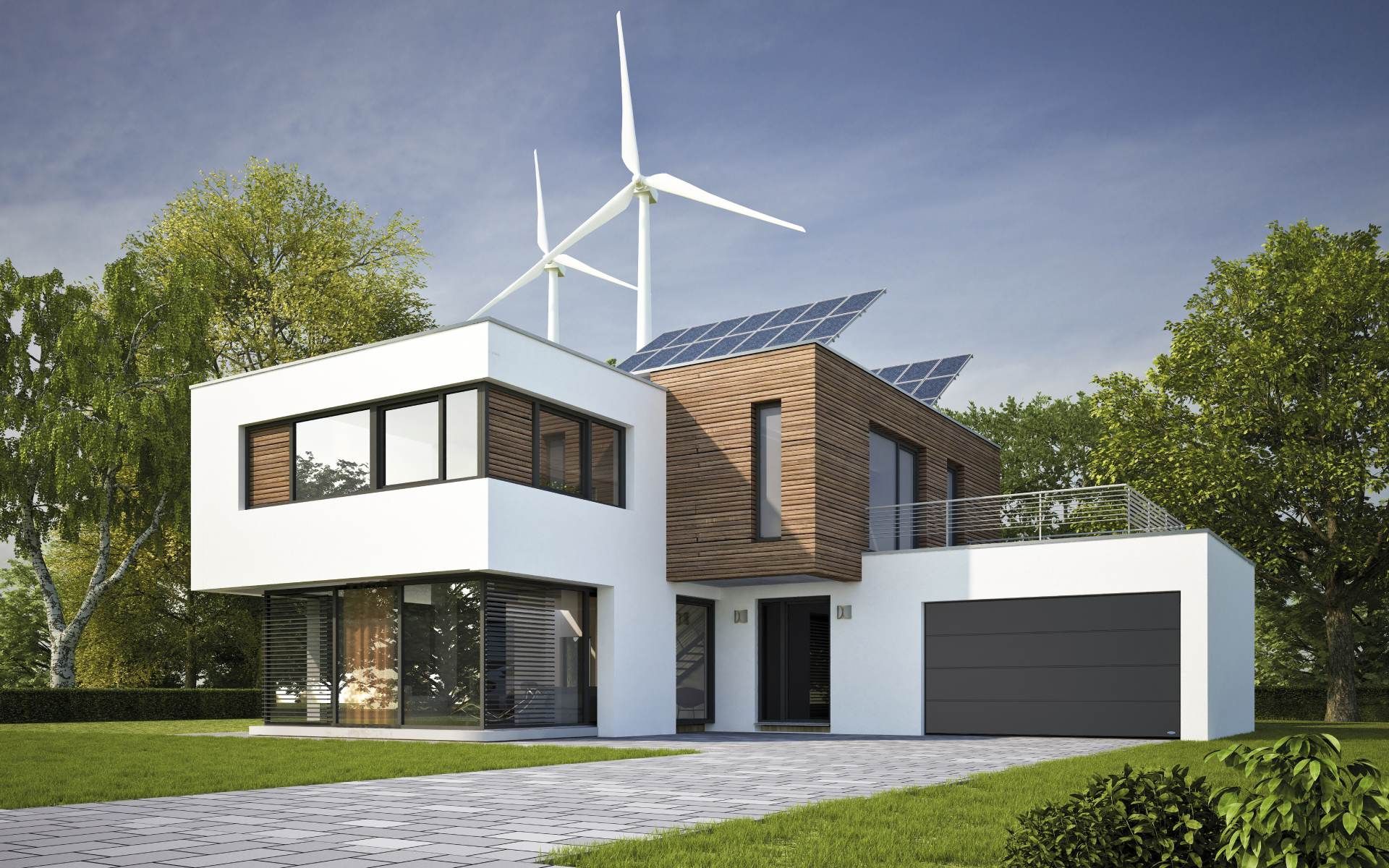 Haus mit Novoferm Sektionaltor