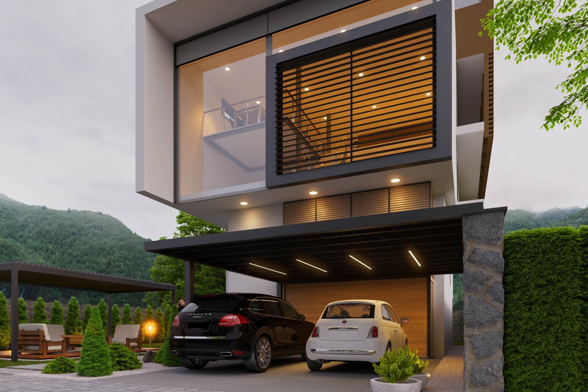 Haus mit Soltec Carport