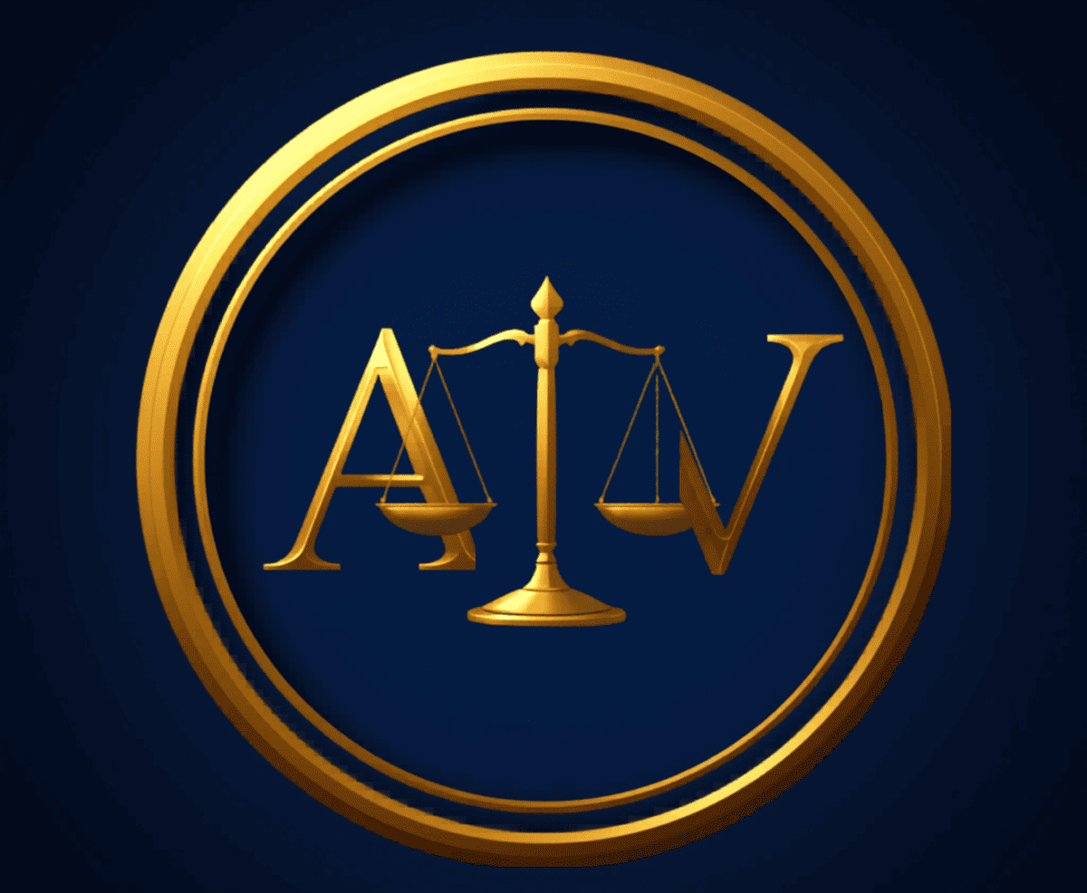 Logotipo de Adri&aacute;n Vega Rubio Abogado: Estrella negra alrededor de un cuadrado con una "A" . 