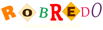La palabra robredo está escrita en letras de colores sobre un fondo blanco.
