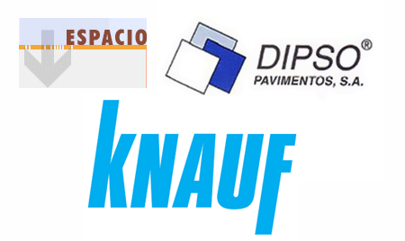Logotipos de Knauf y Dipiso sobre fondo blanco.