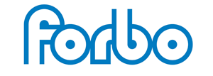 Un logotipo azul de Forbo sobre un fondo blanco.