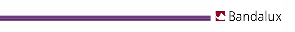 Una línea morada y blanca con la palabra sandalux en ella.