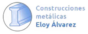 A logo for construcciones metalicas eloy alvarez