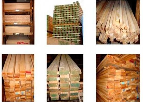 Un montón de diferentes tipos de madera apilados uno encima del otro