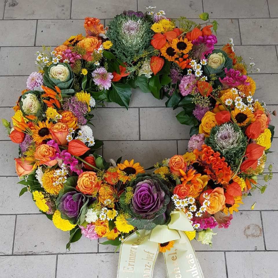 Blumenkranz der Gärtnerei Franz Böhmer