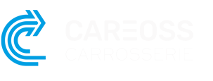 Blaues CAREOSS -Logo auf weißem Hintergrund
