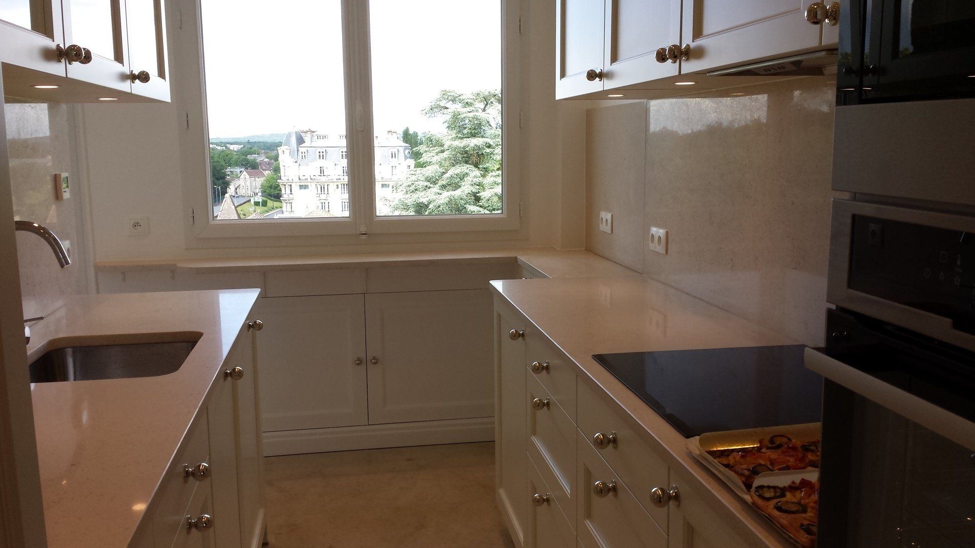 Cuisine marbre blanc