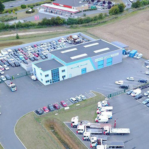 Vue aérienne du garage GDO