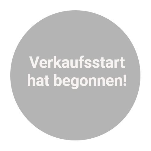 Grey circle with white text: