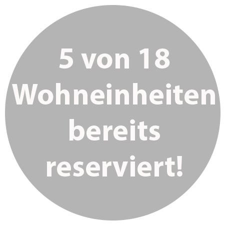 Grey circle with white text: 