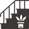 Icon mit Treppe und Pflanze