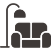 Icon mit Sofa und Lampe