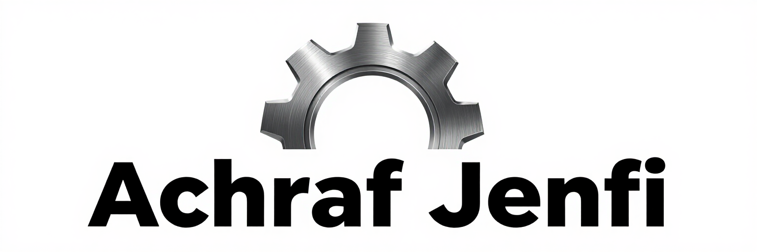 Logotipo de Achraf Jenfi, agente comercial de maquinaria pesada