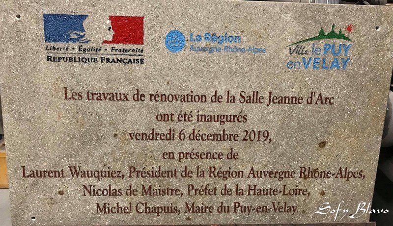 Plaque inaugurale en Arkose de Blavozy