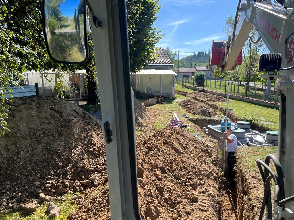 Réalisation filtre compact écoflo 5 EH à Courpière