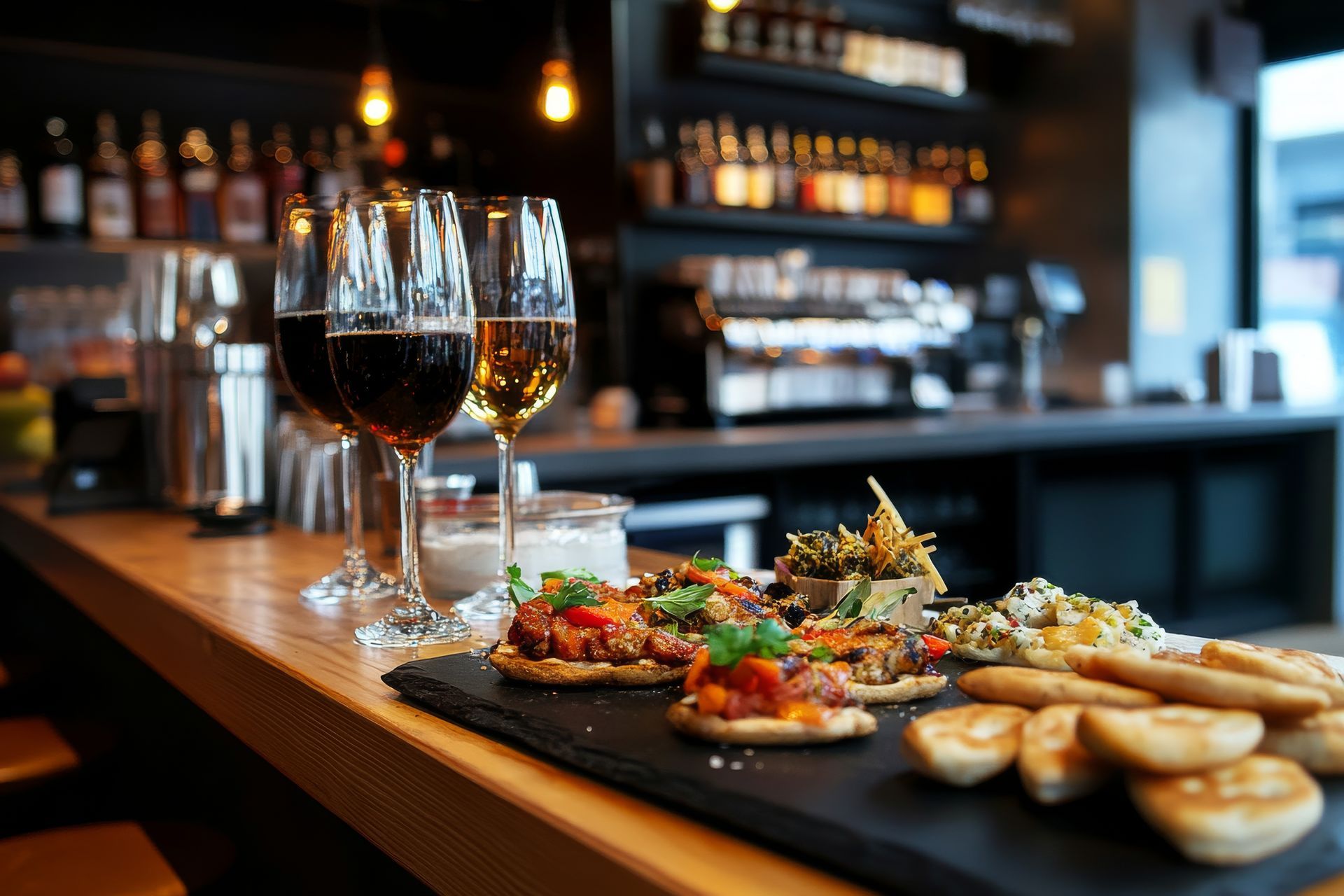 Apéritif au bar d'un restaurant