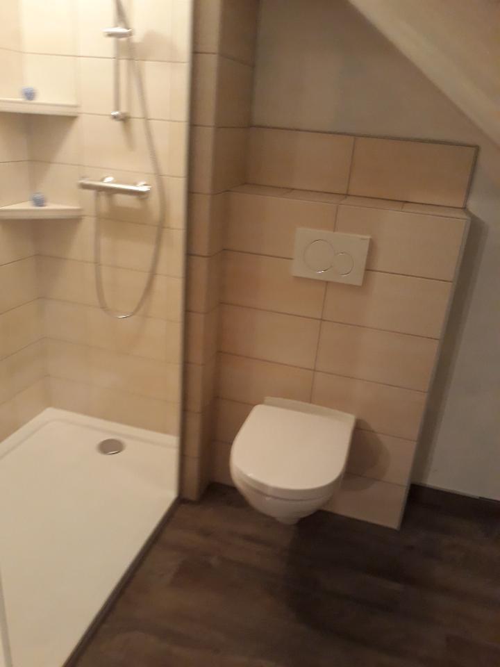 Douche à l'italienne et WC suspendus - carreleur Besançon