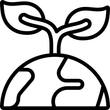 Terre avec pousse