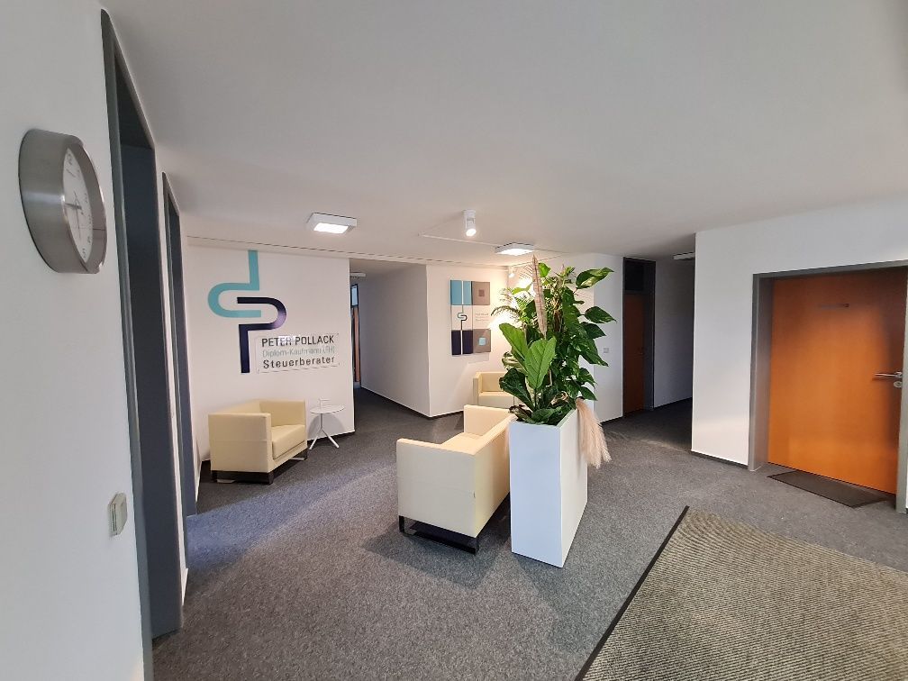 Eingangsbereich der Steuerberaterkanzlei von Peter Pollack