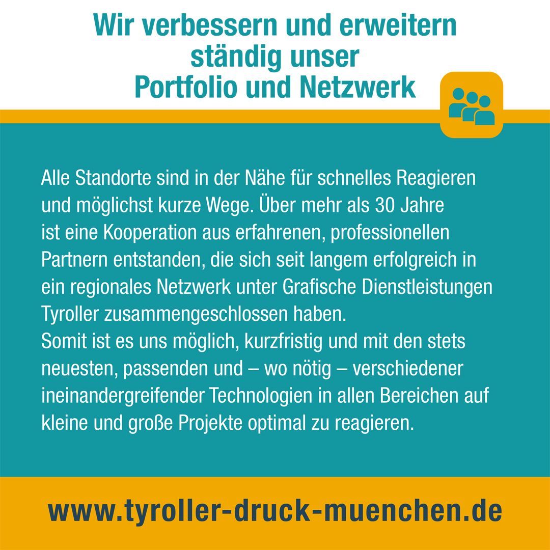 Wir verbessern und erweitern ständig unser Portfolio und Netzwerk