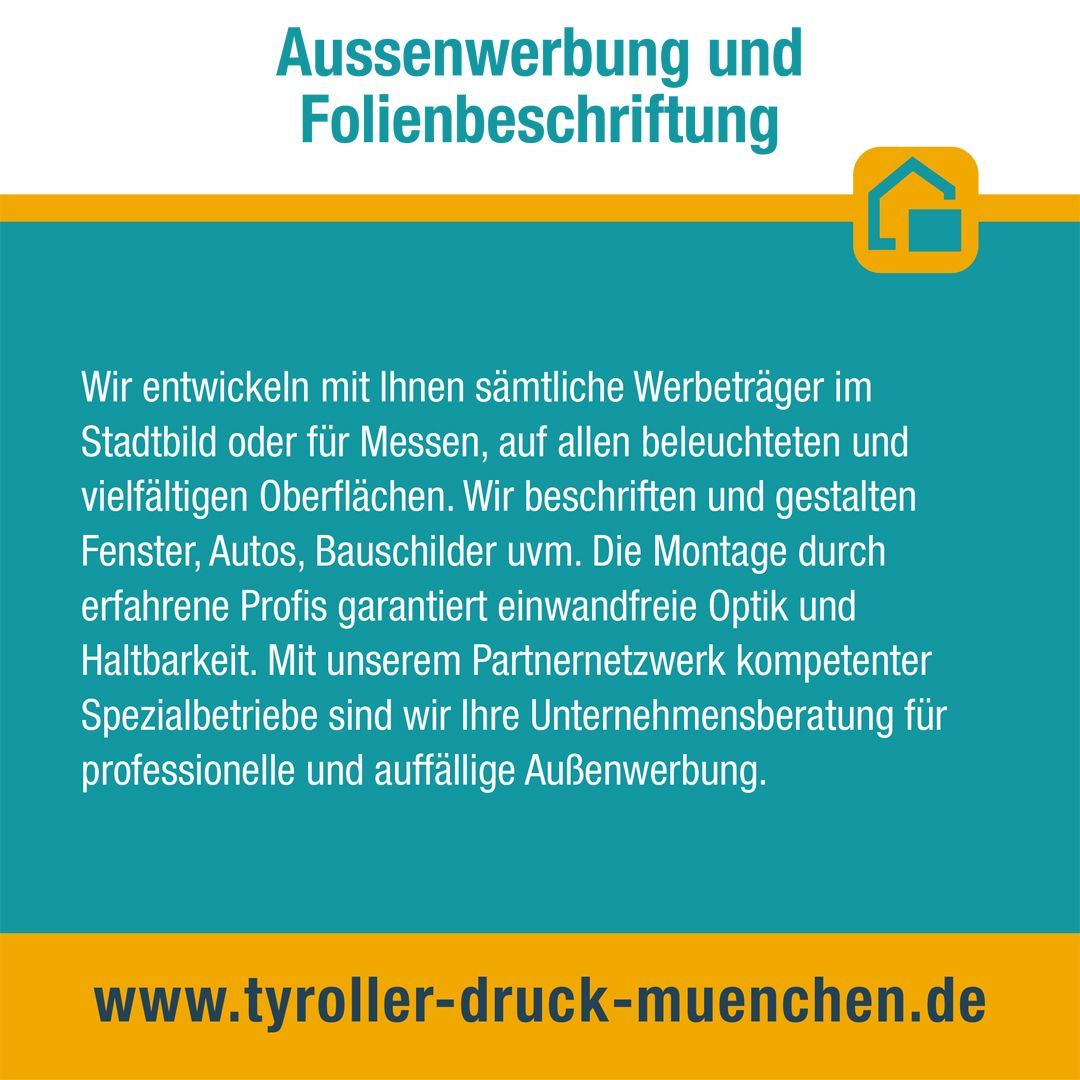 Aussenwerbung und
Folienbeschriftung