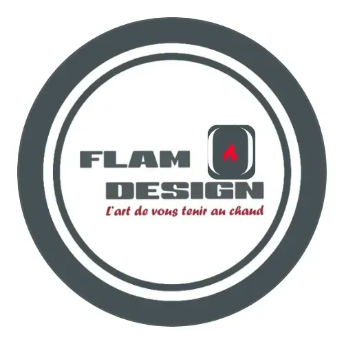 Logo Flam Design, l'art de vous tenir au chaud.