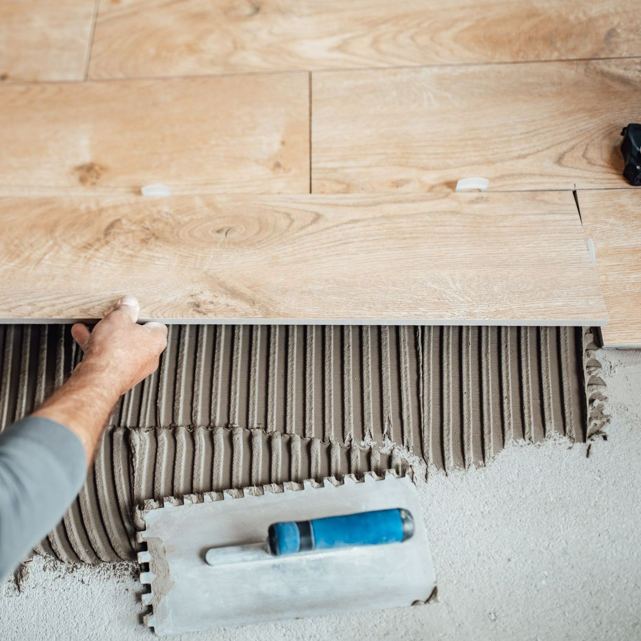 Pose de plancher en PVC