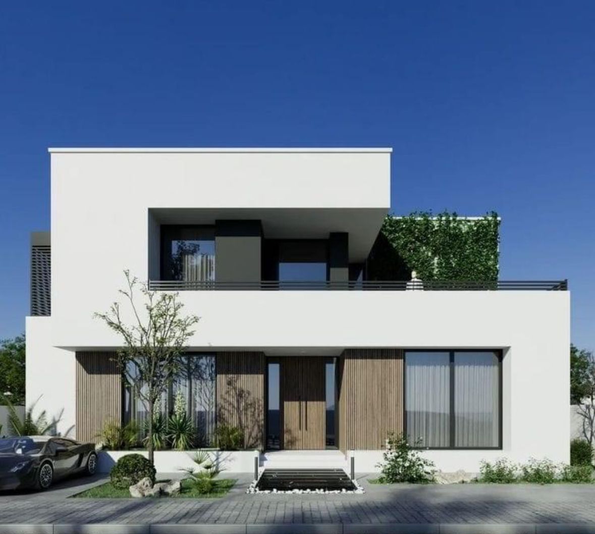 Construction d'une maison d'architecte.