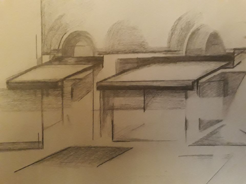 Une equisse de deux stores