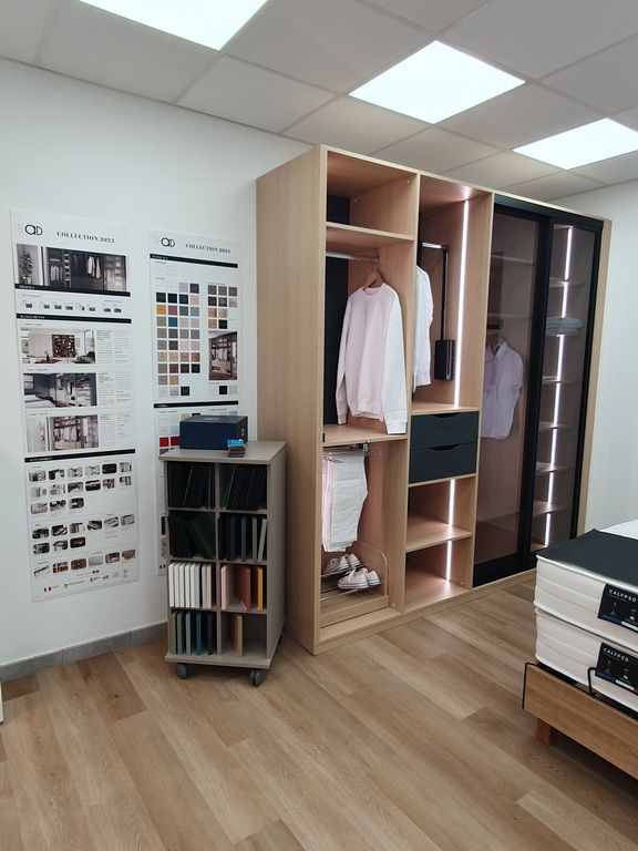 Dressing sur mesure avec tiroirs et présentation des couleurs possibles