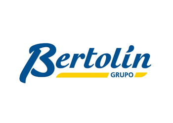 Un logotipo azul y amarillo para el grupo Bertolin.