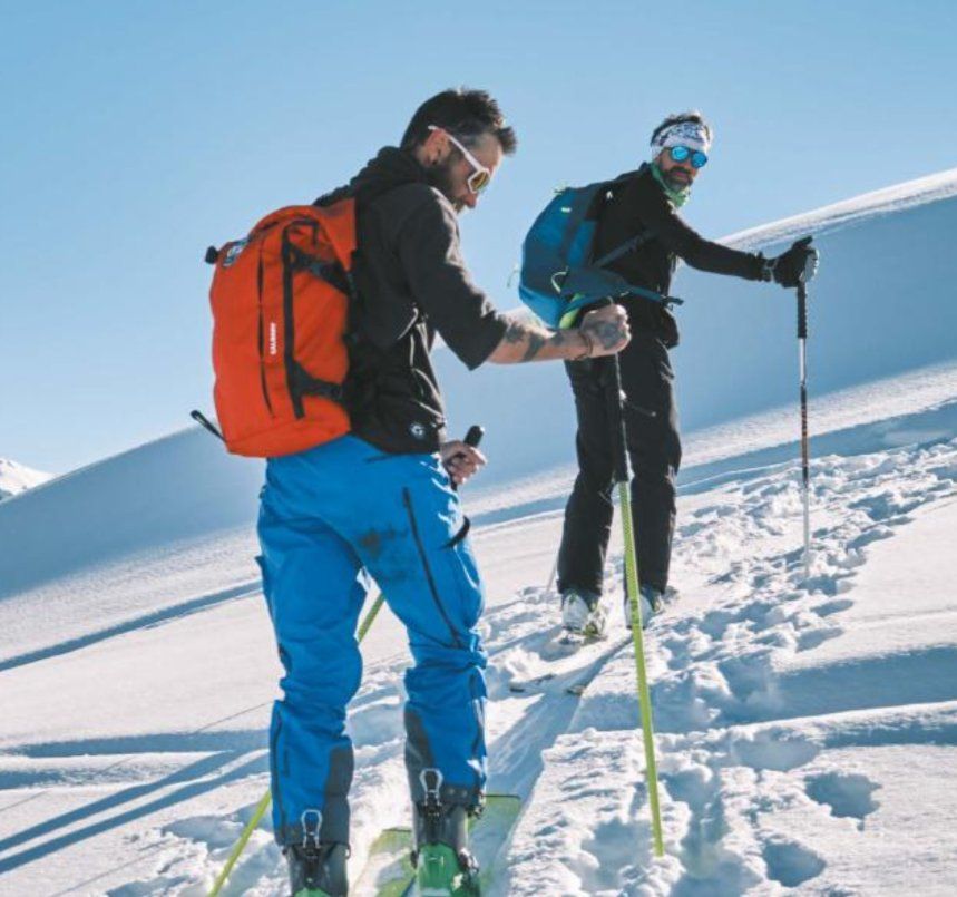Un sportif en haute montagne