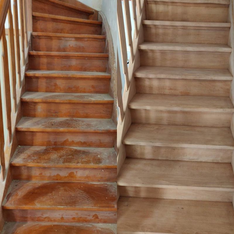 Trap voor en na renovatie