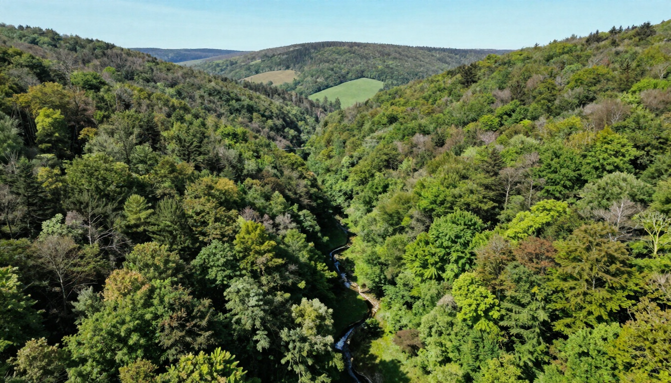 Vue aérienne de forêt