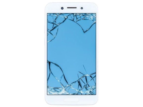 Un smartphone cassé.