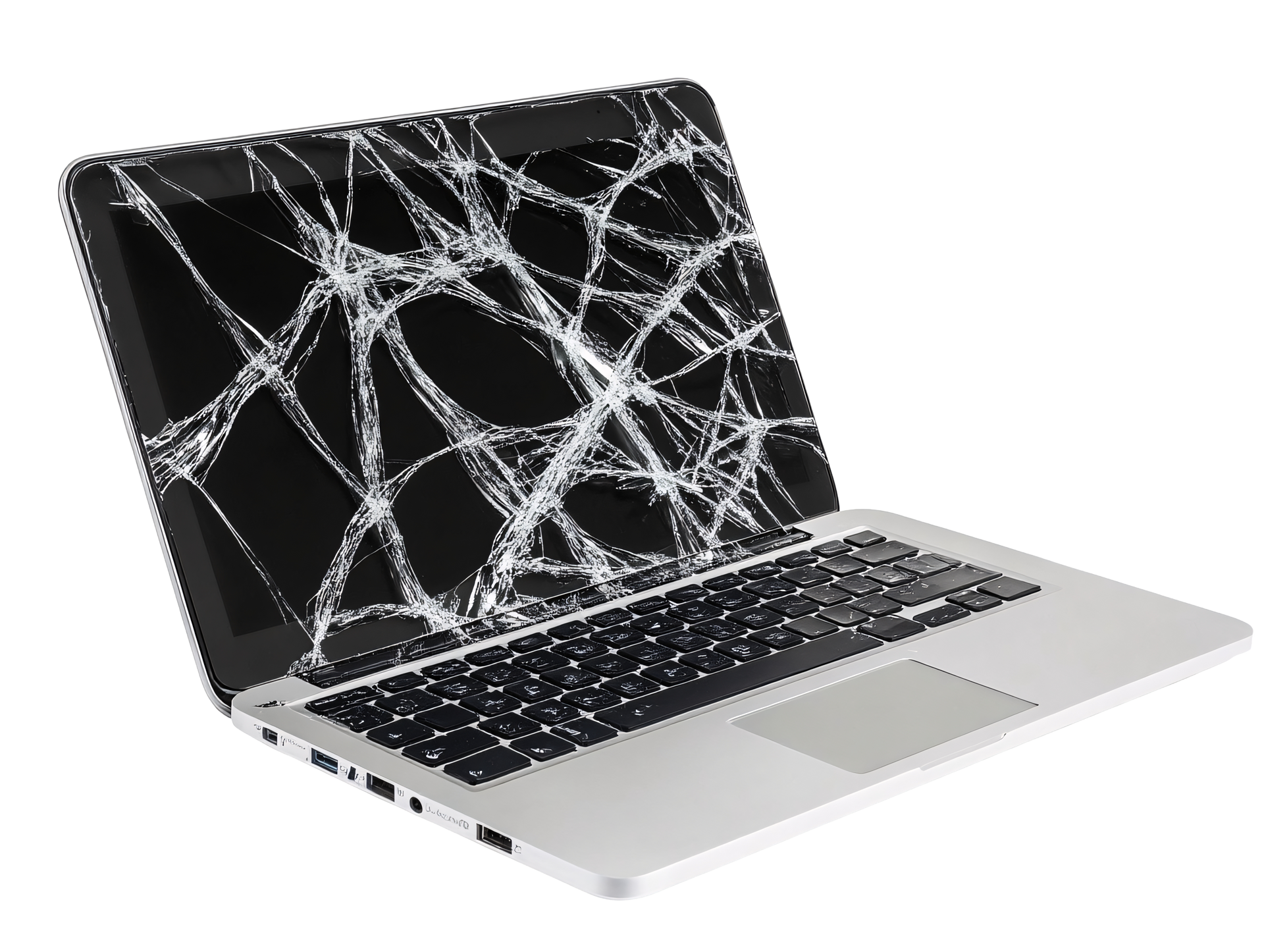 Un ordinateur cassé.